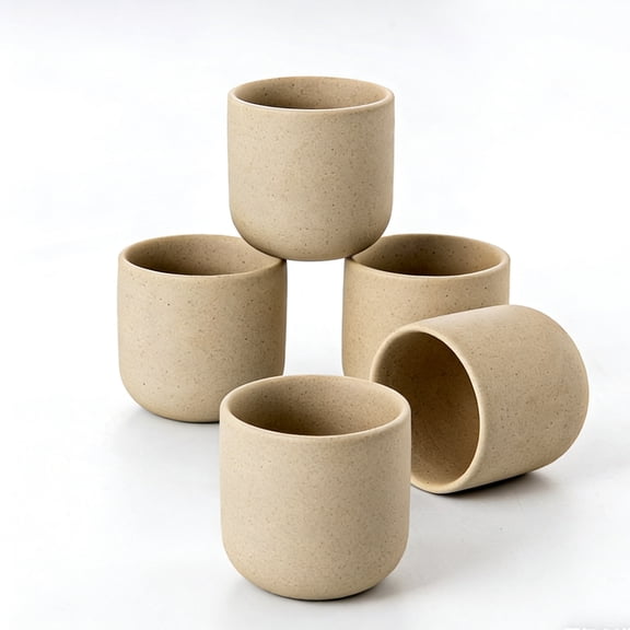Espresso Cups Set of 5,Double Espressos Shot Cup,4 oz Ceramic Demitasse Cups,Small Coffee Cups,Tea Cups Set of 4,Espresso Accessories