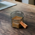 thumbnail image 1 of Espresso Cups with Wood Handle Espresso Measuring Cup Glass High Temperature Resistant Espresso Accessories Mixing Mug for Hotel Restaurant Style A 120ml, 1 of 8