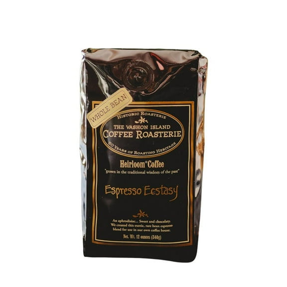 Espresso Ecstasy - Roasted by Vashon Island Coffee Roasterie - Freshly Ground Coffee - 8 Ounce Bag