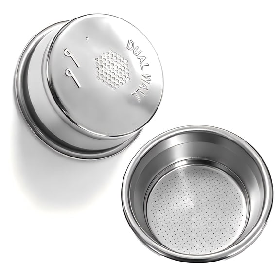 Espresso Filter Basket, Compatible with Breville BES870 BES875 BES880, 54mm Dual Wall, Stainless Steel, Pressurized, Enhanced Crema, Home & Office Use