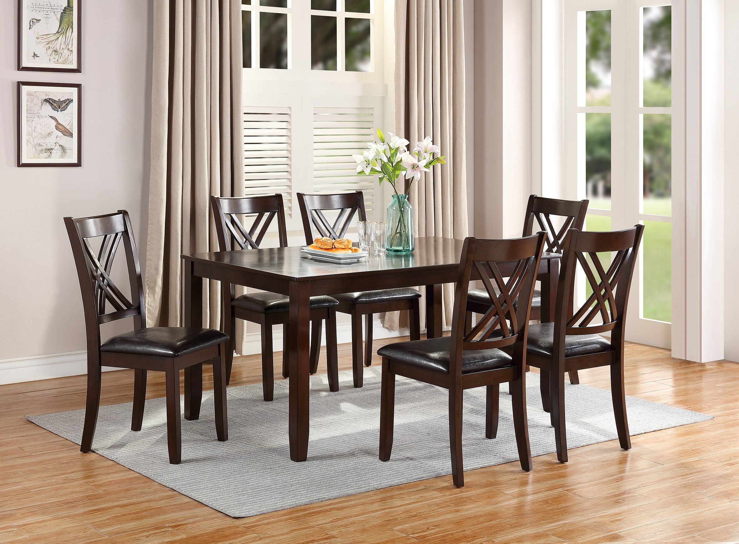 Walmart dining set for 6 hotsell