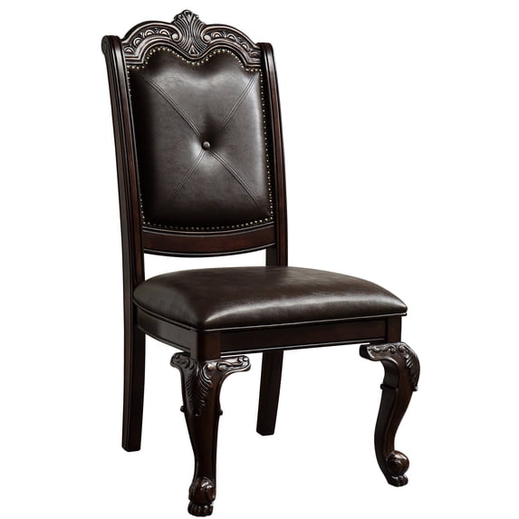 Espresso Finish, Hand Carved Details - Perfect for Traditional Dining Room Settings, Adding Elegance