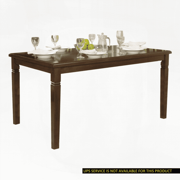 Espresso Finished 1pc Dining Table with Oak Veneer for Small Spaces | Walmart US