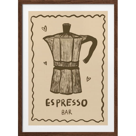 Espresso Framed Art Modern Wall Decor