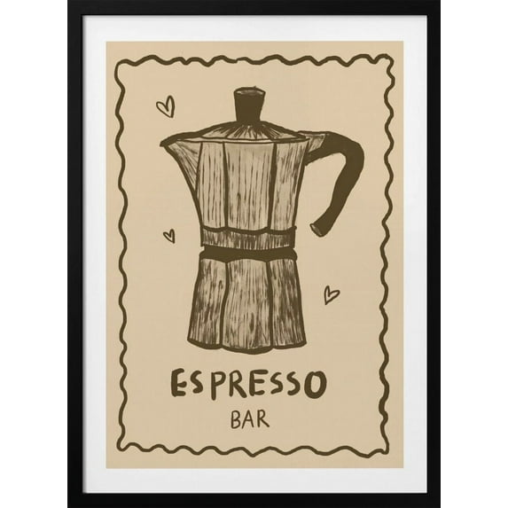 Espresso Framed Art Modern Wall Decor