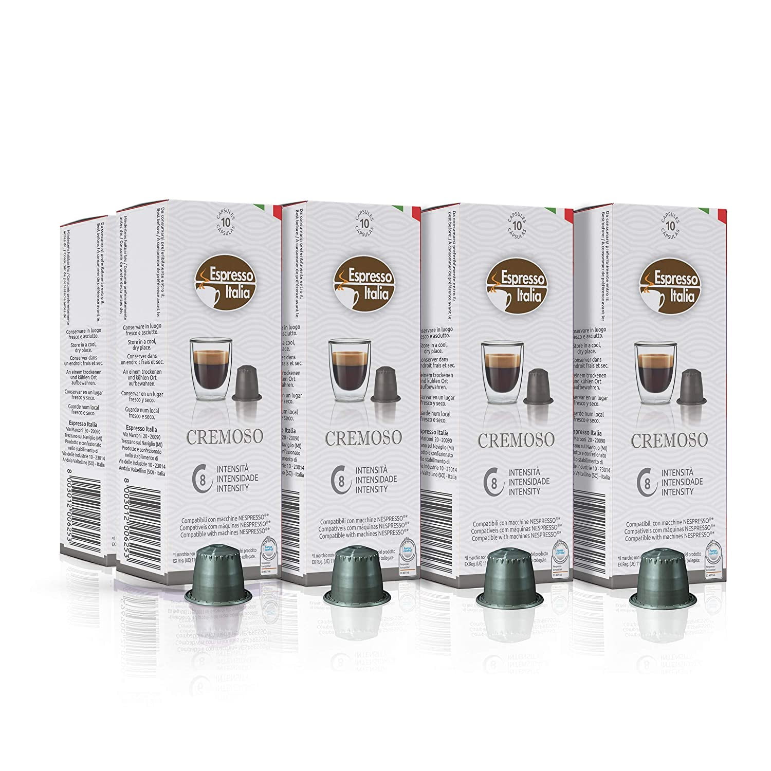 Espresso Italia Coffee Pods, Cremoso Capsules Compatible with Nespresso  Original Line Machines, Intensity 9/12 Fresh Roast Gourmet Beans - Strong  Flavor and Aroma 100 ct 