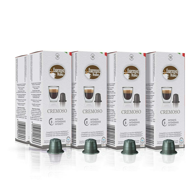 Espresso Italia Coffee Pods, Cremoso Capsules Compatible with Nespresso  Original Line Machines, Intensity 9/12 Fresh Roast Gourmet Beans - Strong