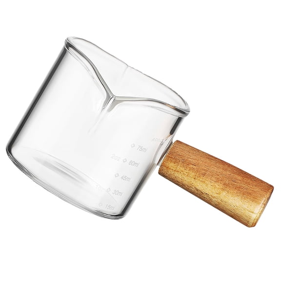 Clear Glass Pitcher with Measurement Markings - Small, Multi-Purpose Container for Kitchen, Office, Tea, Coffee, and Beverage Serving