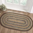 thumbnail image 1 of VHC Brands Espresso Rug with PVC Pad, Jute Blend, Oval, Brown Black Tan, 27x48 inches, 1 of 4