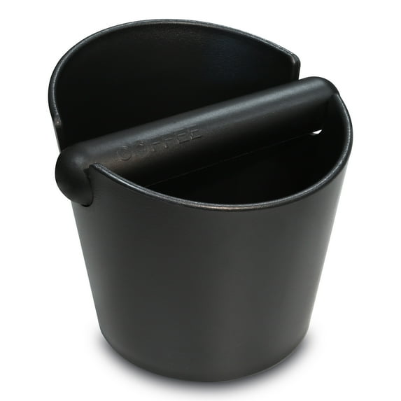 TECHSHARE Coffee Knock Box 4.8 Inch Shock-Absorbent Durable Knock Box With Removable Knock Bar and Non-Slip Base Black