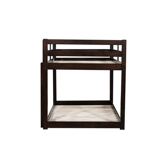 Espresso Loft Bed for Twin Size / Minimalistic Design for Modern Interiors