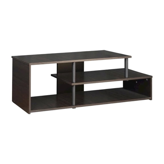Espresso Low Rise TV Stand with Composite Wood Construction and Modern Design