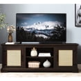 thumbnail image 1 of 65"W Espresso MDF TV Stand - Fits 70-Inch TVs & Offers Ample Storage - Home Entertainment Room - Tidy Cables & Cozy Decor, 1 of 6