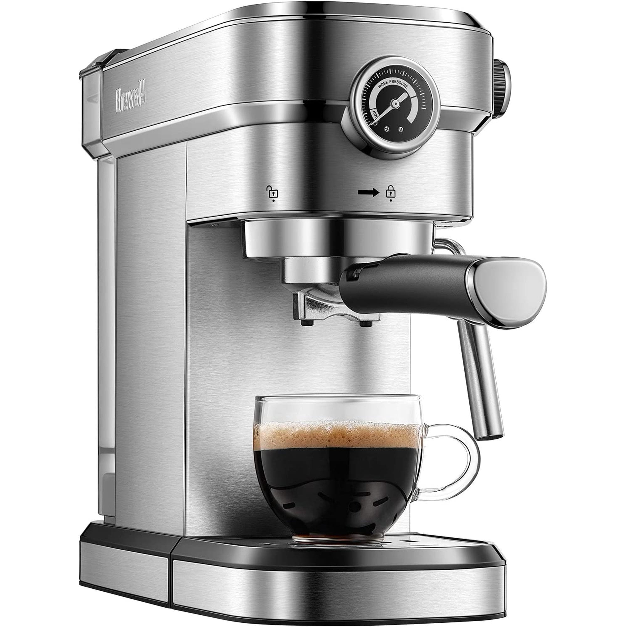 Cosikie Expresso Coffee Machines with Steamer, Cappuccino Machine, Upgraded  15 Bar,1450W, 1 L 
