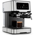 thumbnail image 1 of Espresso Machine, 15-Bar Pump Digital Espresso Maker w/Steam Wand for Latte & Cappuccino, Compact Espresso Coffee Machine w/ 1.5L Removable Water Reservoir - Stainless Steel, 1 of 7