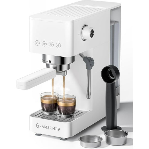 Espresso Machine 20 Bar, Compact Espresso Machine with Steam Milk Frother, Home Coffee Machine with 50 Oz Removable Water Tank