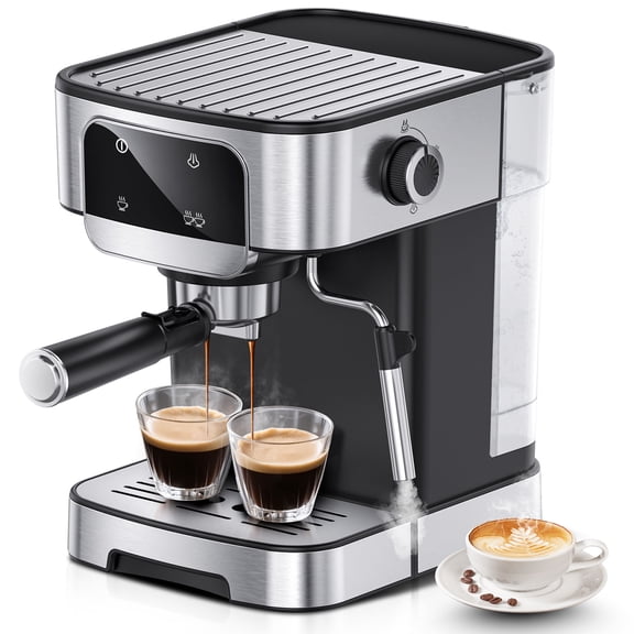 Espresso Machine 20 Bar, Professional Espresso Maker with Power Milk Frother, Compact Espresso Coffee Machine With LED Touch Screen for Home Latte, Cappuccino, 61OZ Removable Water Tank 2026