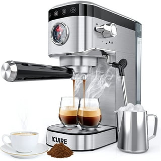 SUMSATY Espresso Machine, Stainless Steel Espresso Machine with Milk Frother  for Latte, Cappuccino, Machiato,for Home Espresso Maker, 1.8L Water Tank,  20 Bar 