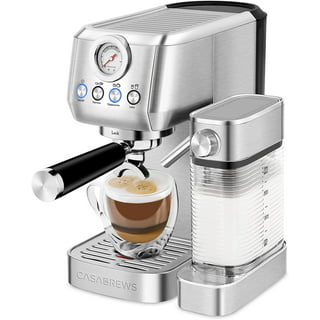 SUMSATY Espresso Coffee Machine 20 Bar, Retro Espresso Maker with Milk  Frother Steamer Wand for Cappuccino, Latte, Macchiato, 1.8L Removable Water  Tank, ETL Listed, Coffee Spoon, Vintage White 