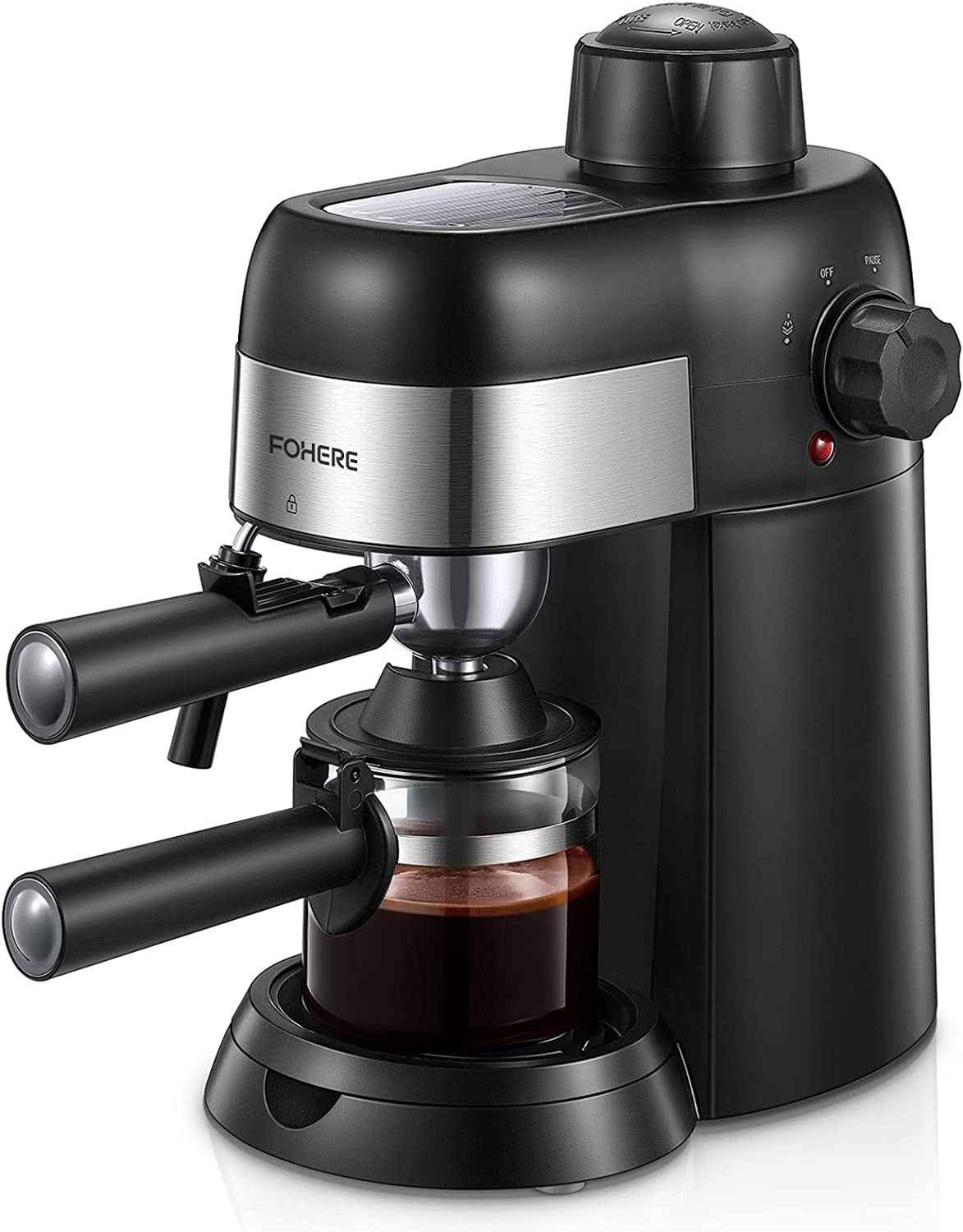 Gourmia 1.2L 15 Bar Espresso Maker with Powerful Frothing Wand Black 