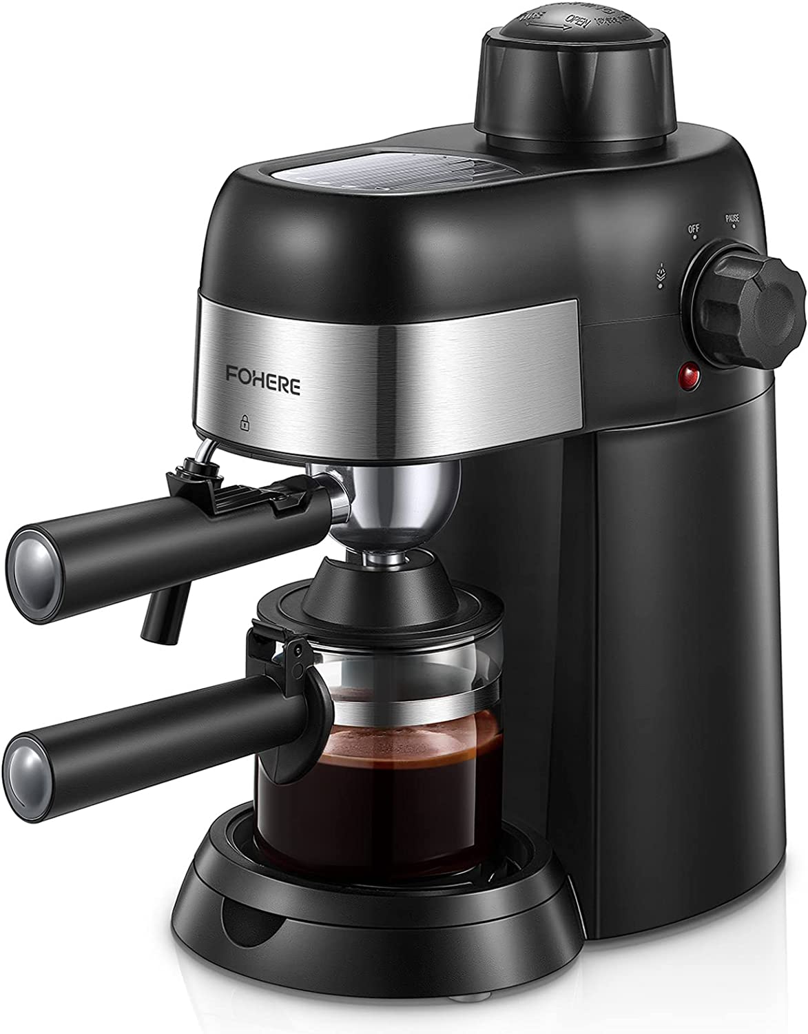 Mr. Coffee® 4Shot Steam Espresso, Cappuccino, and Latte Maker in Black