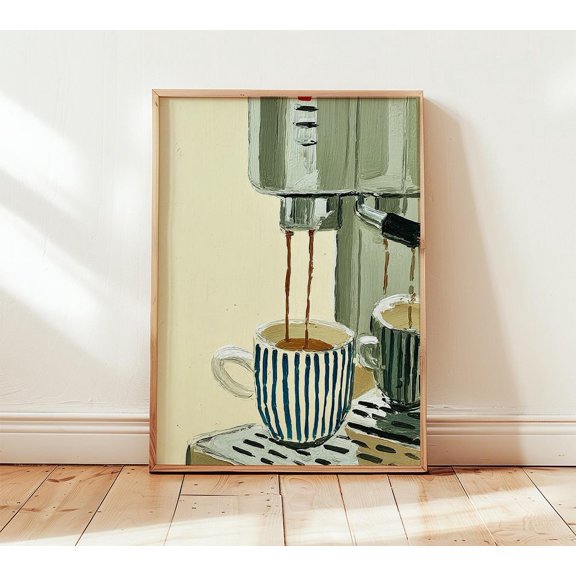 Espresso Machine Art Print, Modern Coffee, Poster Only