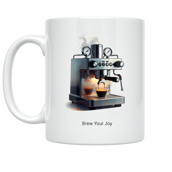 Espresso Machine Artwork - Espresso Lover - 11 oz Ceramic Coffee Mug