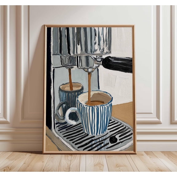 Espresso Machine Cafe Poster, Unframed Paper Poster 8x10in