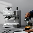 thumbnail image 1 of Garvee 15 Bar Professional Espresso Machine with Grinder & Milk Frother for Home Office, 1350W, Silver, 1 of 11