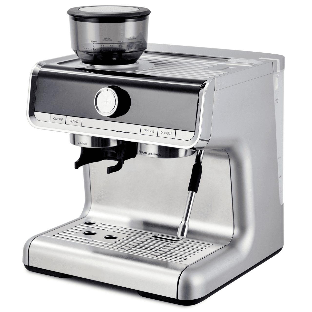 Espresso Machine for Cappuccino Latte 20 Bar Espresso Maker with Milk Frother Steam Wand Fast Heating Silver
