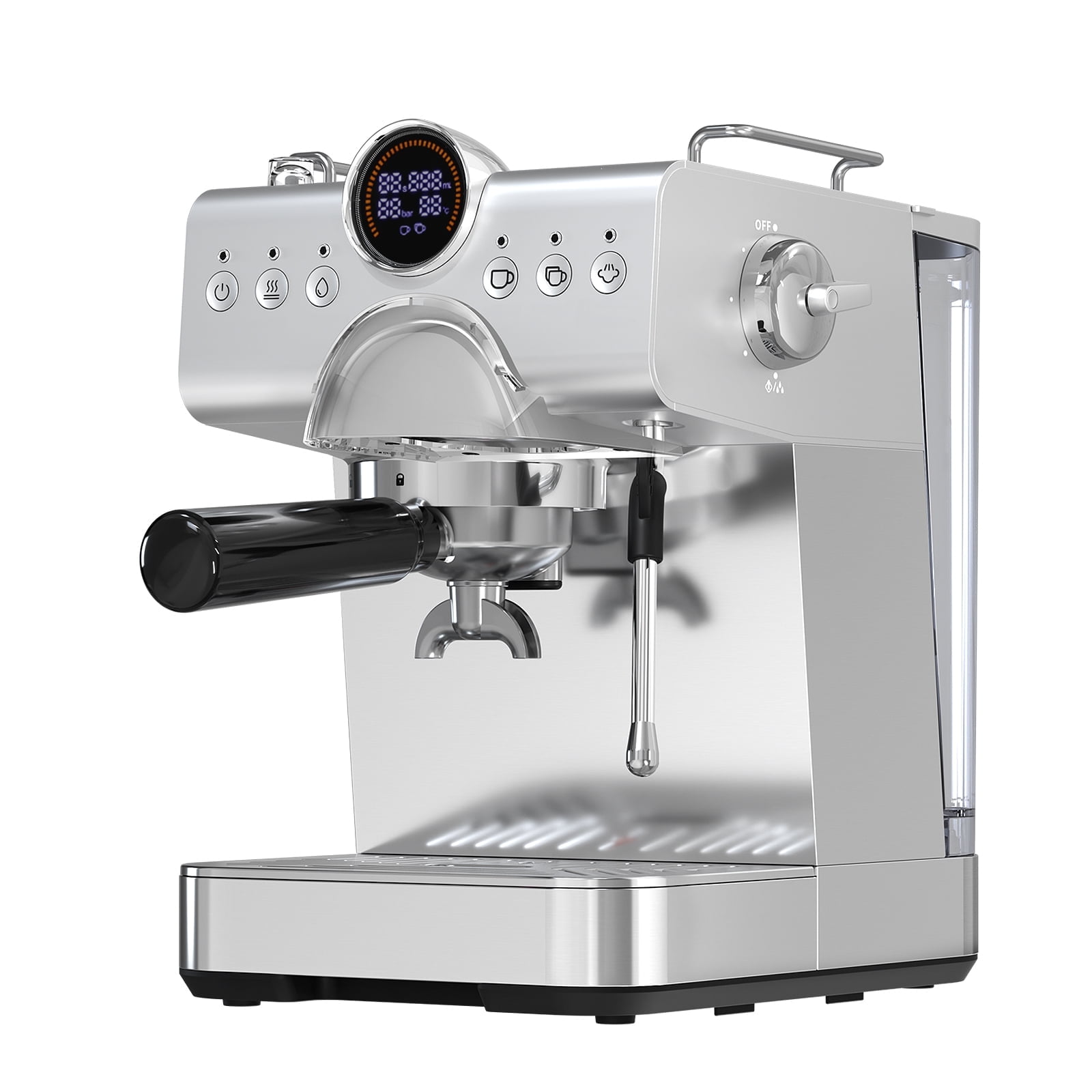 WAA Espresso Machine, 20-Bar Pressure, Stainless Steel, for Home ...