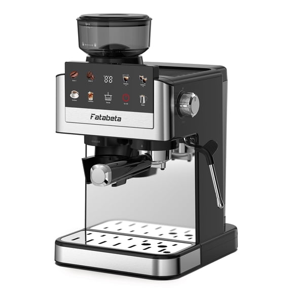 Espresso Machine with Grinder, Cold Brew Coffee Machine, Milk Frother Steam Wand, Stainless Steel