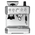 thumbnail image 1 of Espresso Machine with Milk Frother and Grinder, 2.5L Water Tank, Brushed Stainless Steel, 1 of 7