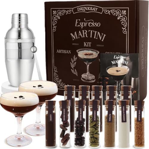 Espresso Martini Gifts  Complete Espresso Martini Kit Maker Set with Premium Coffee Mix & 6 Natural Botanicals, Cocktail Kit, Gifts for Women, Birthday Gifts for Women, Sister, Her