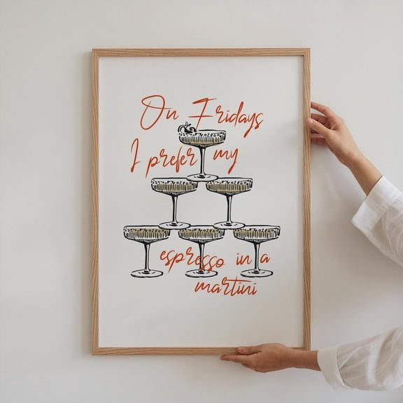 Espresso Martini Poster Trendy Bar Cart Wall Decor, Unframed Poster Size 24x36 F03.1.19l1095