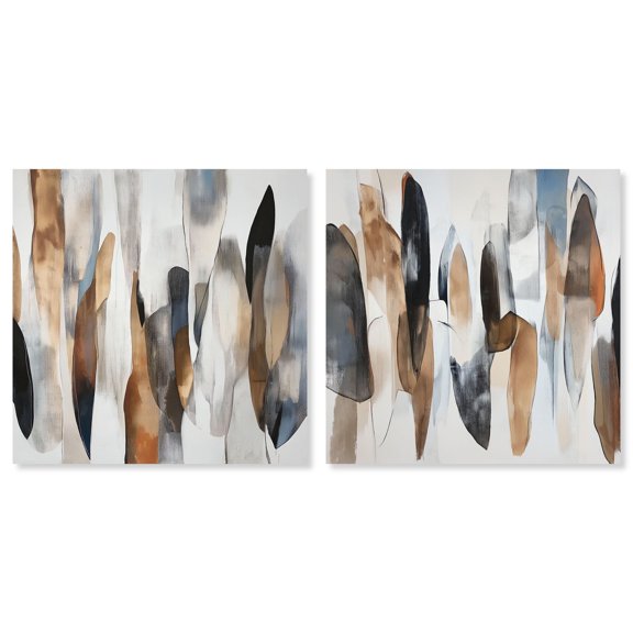 Espresso Martini Set Canvas Set of 2 Earth Tone Art by Art Remedy, Gallery Wrapped, 12 x 12