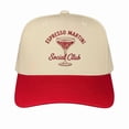 thumbnail image 1 of Espresso Martini Social Club Embroidered Trucker Hat, Adjustable Snapback Cap for Women, Fun Cocktail-Themed Design, Perfect for Brunch Dates, Parties, or Gifting, Stylish Everyday Accessory, 1 of 5
