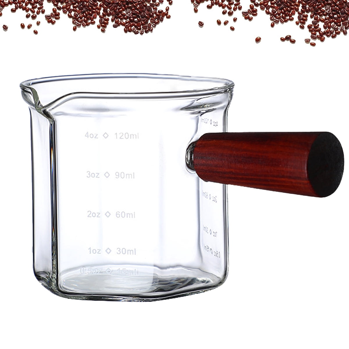 Espresso Shot Glass With Handle - 6 Oz (180 Ml) Clear Borosilicate Glass,  V-Shaped Spout, Measuring Cup For Coffee & Milk Single Pour Spout Glass For  Milk Tea
