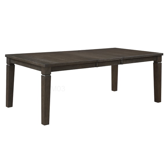 Classic Dark Espresso Extendable Dining Table - Wooden Rectangular Design for 6 Seaters
