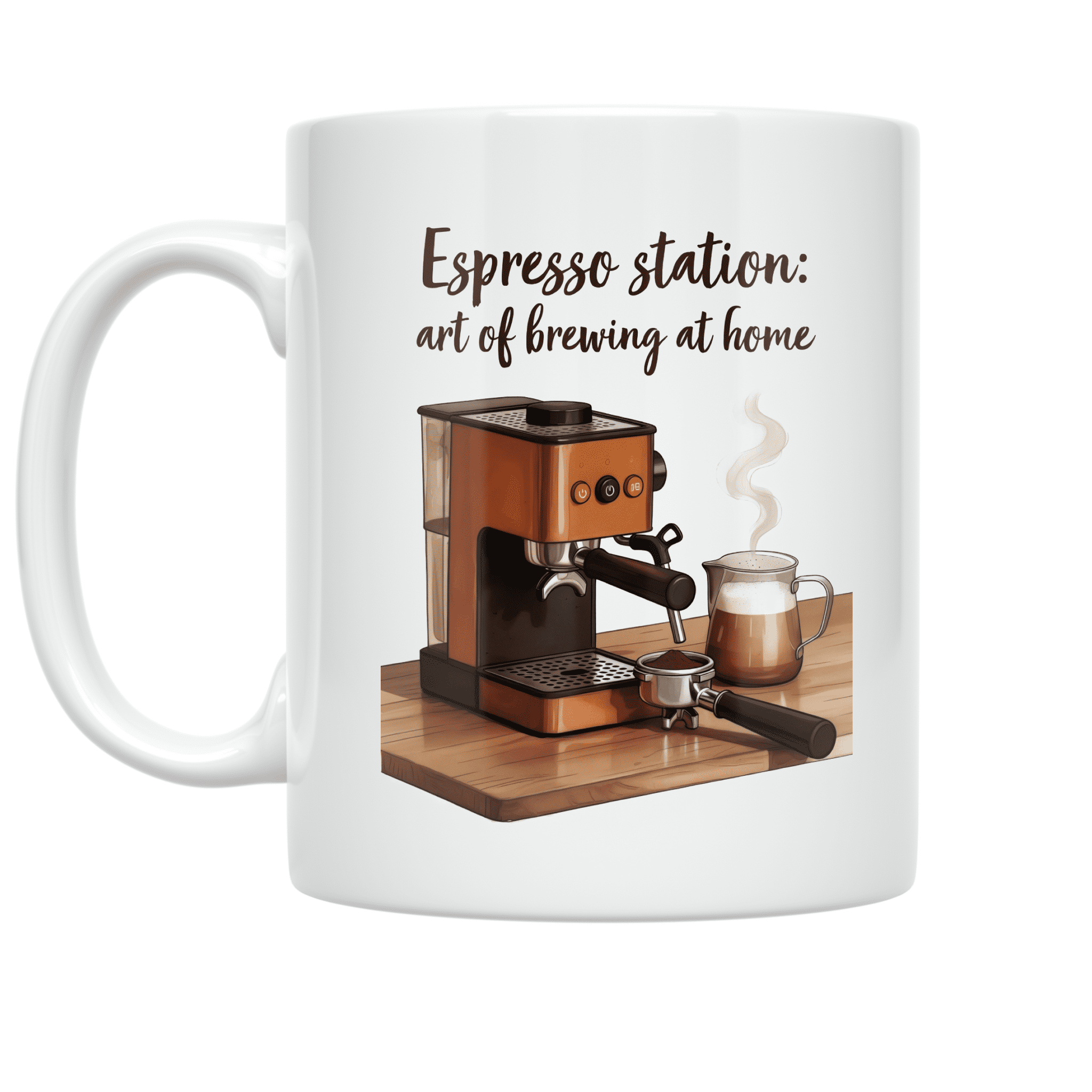 Espresso Station Art of Brewing at Home - Coffee Enthusiast - 11 oz Ceramic Coffee Mug