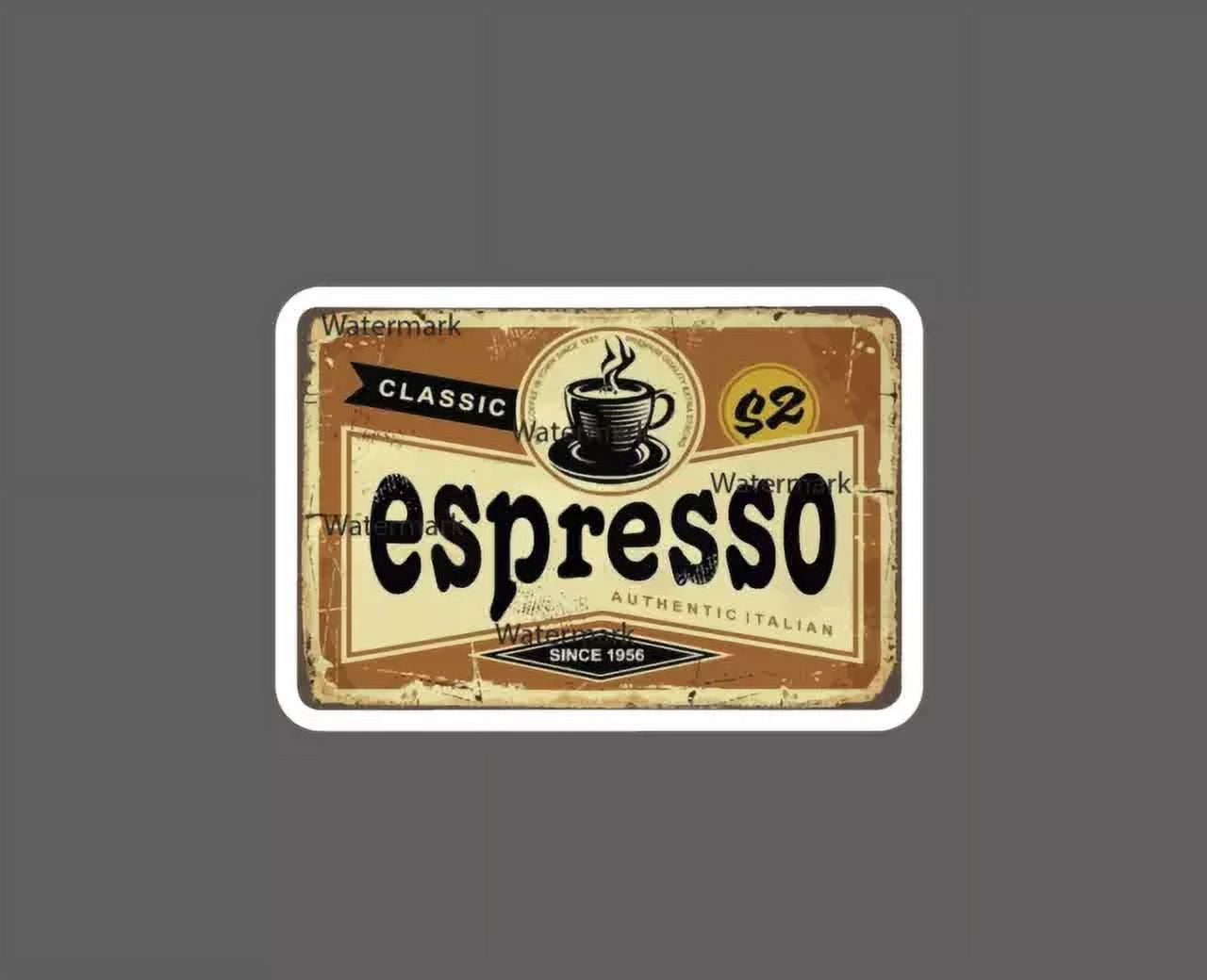 DOPASTICKER Espresso Coffee Retro Waterproof Decorative Laptop, Phone ...
