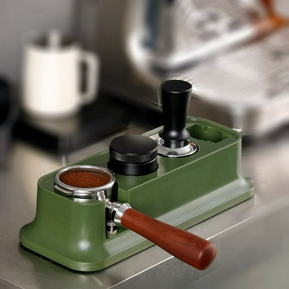 Espresso Tamper Station, Accessories Storage Organizer for Size 51-58mm Portafilters Green