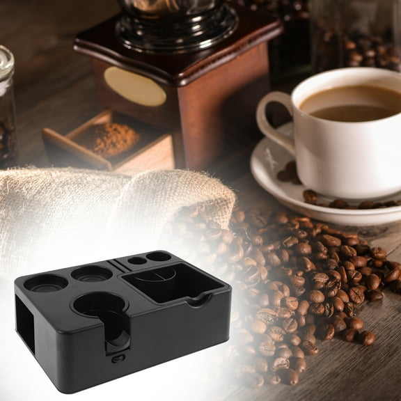Espresso Tamping Station Height Adjustable Espresso Knock Box Nonslip Espresso Tamping Holder Detachable Espresso Organizer Station for 51 54 58 mm Espresso Tamper Coffee Lovers