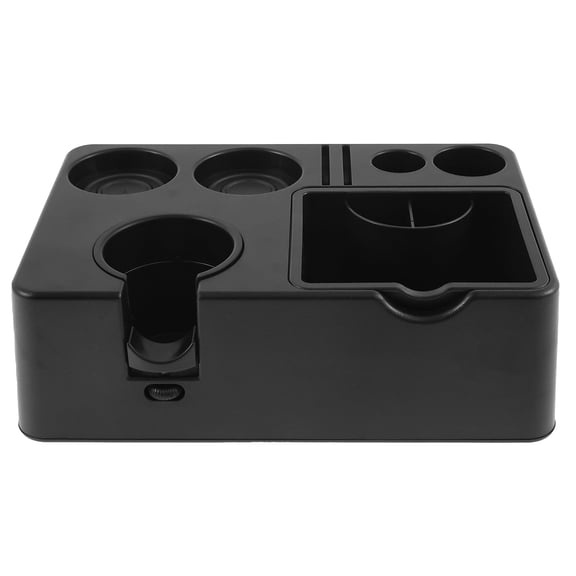 Espresso Tamping Station Height Adjustable Knock Box Organizer 51 54 58mm Portafilter Holder (black )