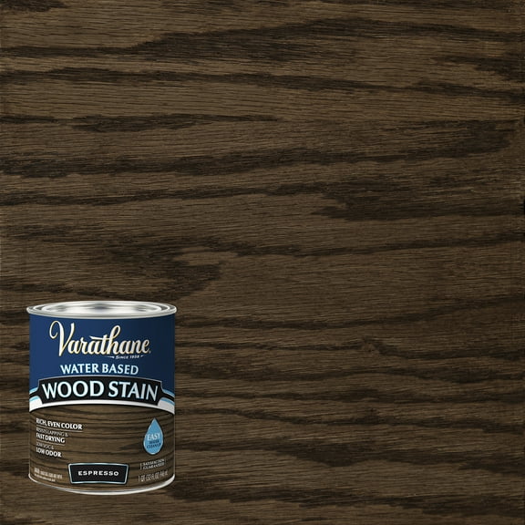2 Pack, Espresso, Varathane Water-Based Wood Stain-381118, Quart
