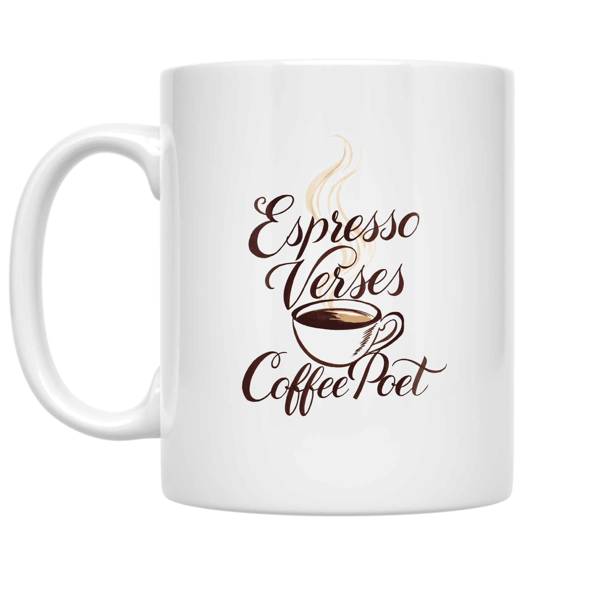 Espresso Verses Coffee Poet - Coffee Enthusiast - 11 oz Ceramic Coffee Mug