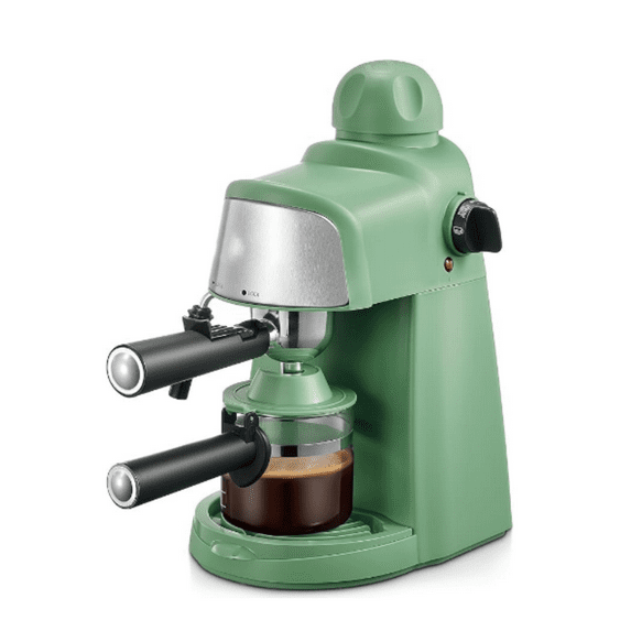 Espresso and Cappuccino Machine with Fast Heating Function, 1-4 Cups Coffee Maker with Milk Frothing Function and Steam Wand (Green)