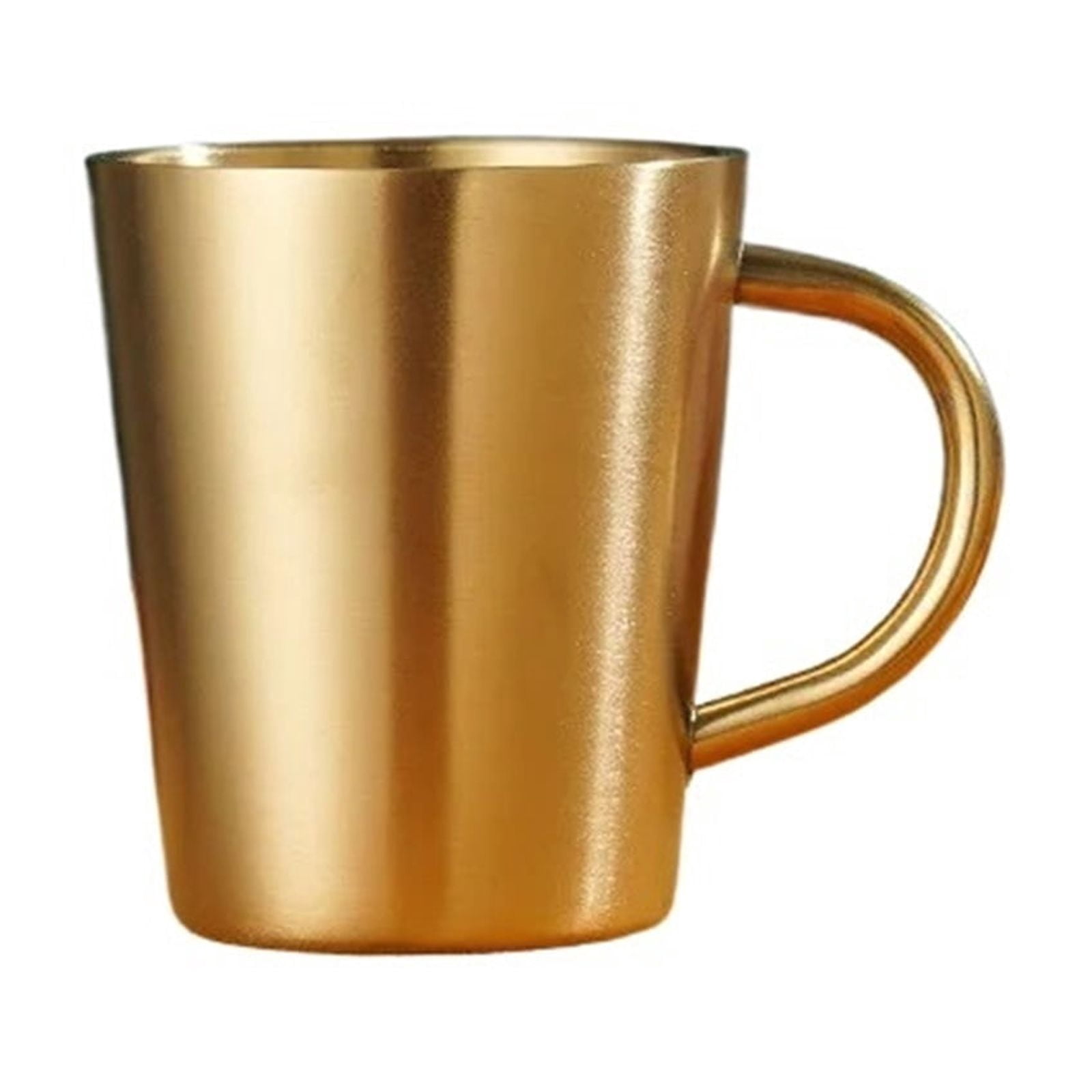 Espresso cup 300ml Stainless Steel Water Cup Double-Layer Thermal Beer Mug With Handle Anti-fall Heat Insulation Coffee Cup