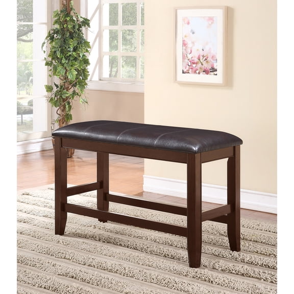 Espresso finish, cushion bench for dining - Bring style to your meals