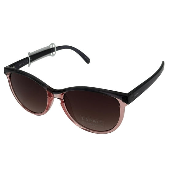Esprit Sunglass Womens Black Pink Soft Square Plastic, Gradient Lens 39076. 515